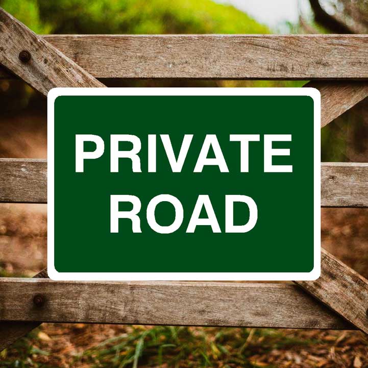 Private Road Sign - The Sign Shed