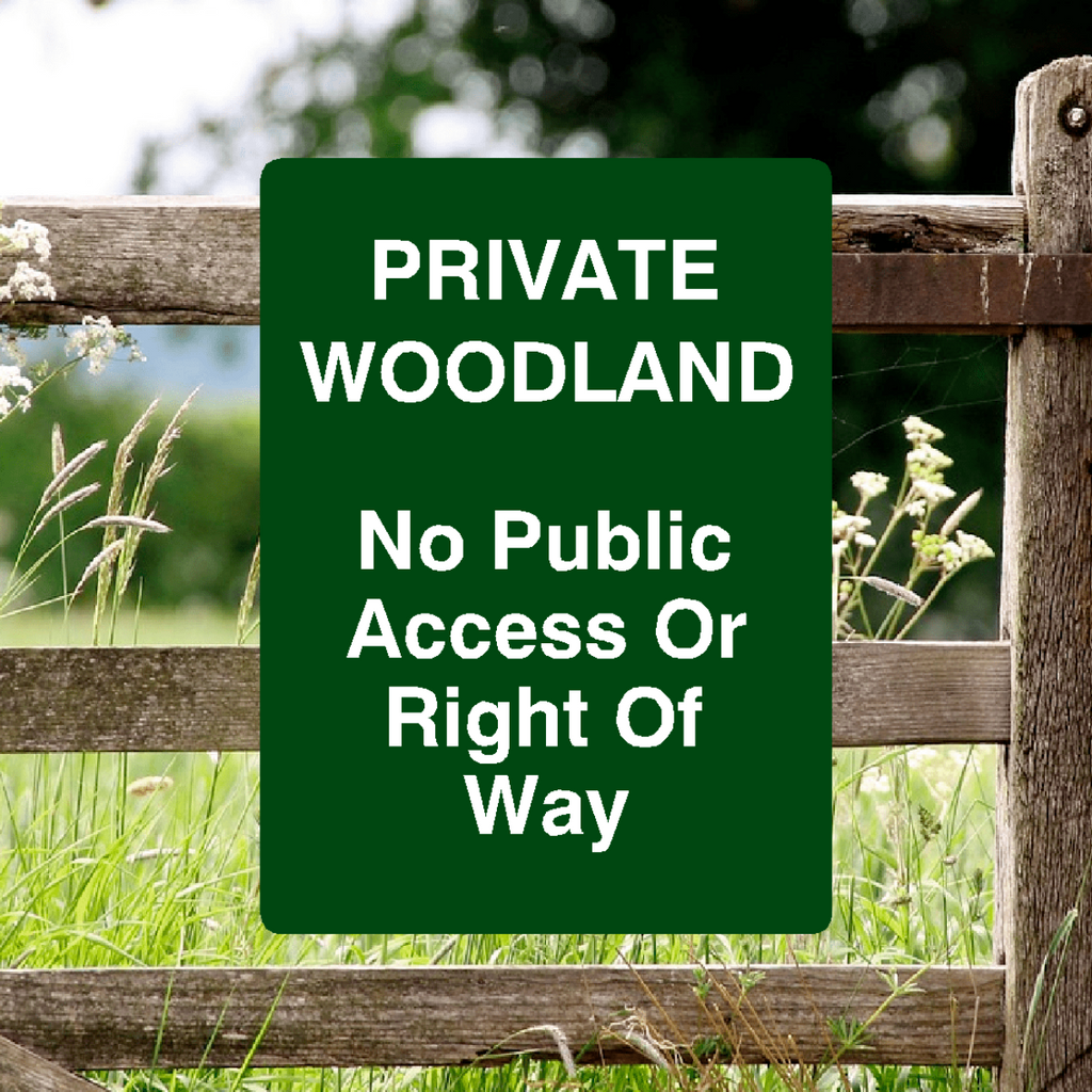 Private Farmland Sign Green Portrait 