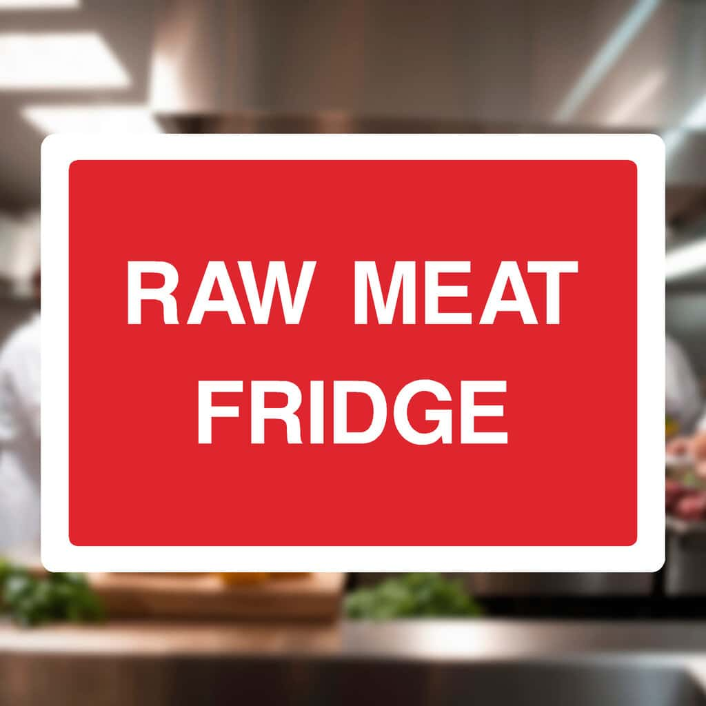 Raw Meat Fridge Sign - The Sign Shed