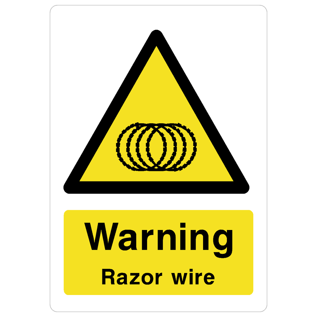 Razor Wire Sign - The Sign Shed