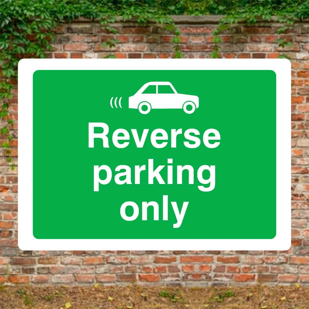 Reverse Parking Only With Car Symbol Sign - The Sign Shed