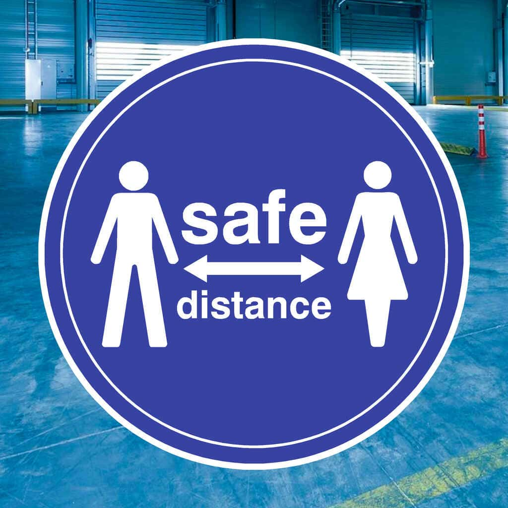 Safe Distance Floor Sticker - The Sign Shed