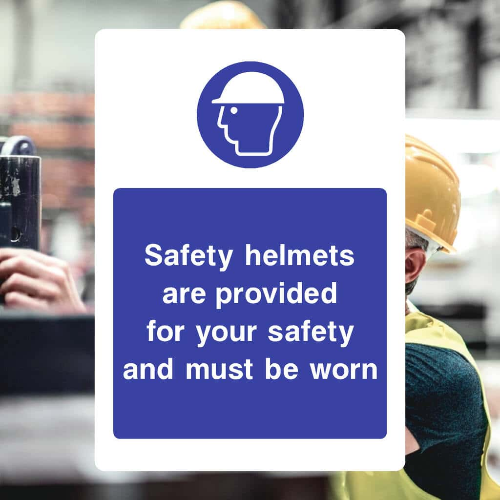 Safety Helmets Are Provided For Your Safety Sign - The Sign Shed