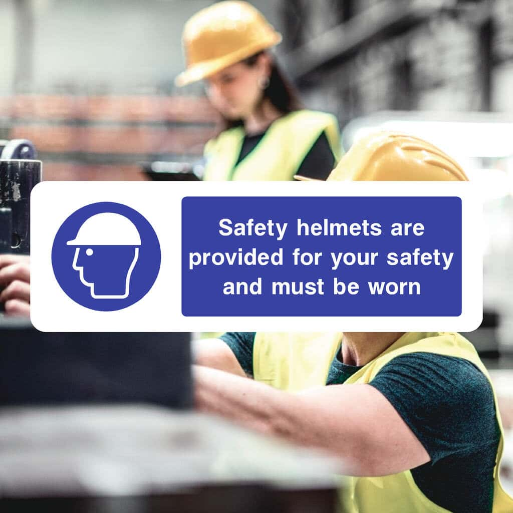 Safety Helmets Provided For Your Safety Sign - The Sign Shed