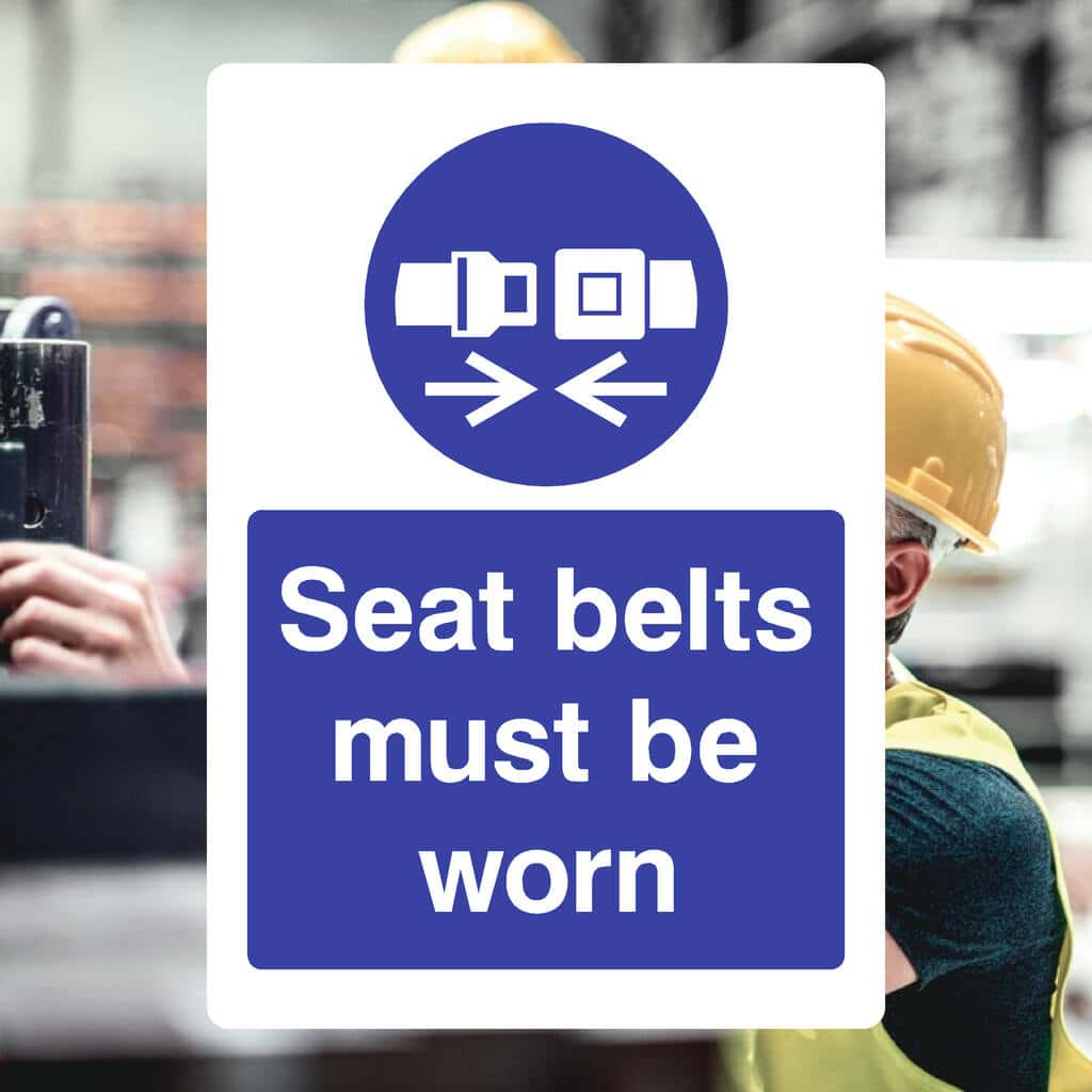 Seat Belts Must Be Worn Safety Sticker - The Sign Shed