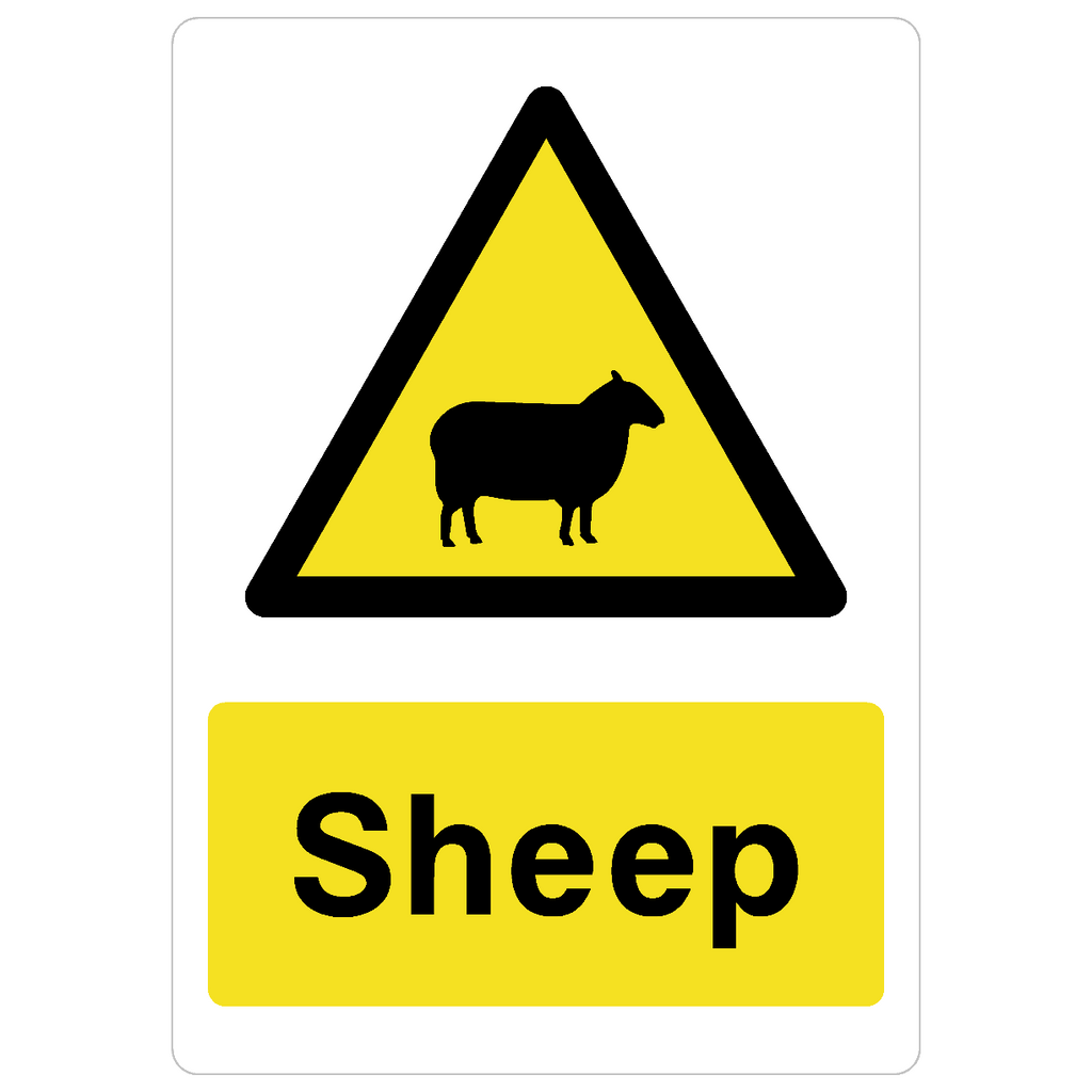 Sheep Warning Sign - The Sign Shed