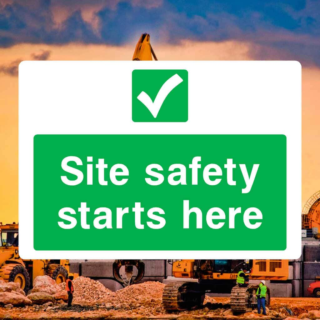 Site Safety Starts Here Sign - The Sign Shed