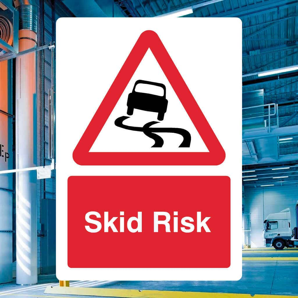 Skid Risk Sign - The Sign Shed