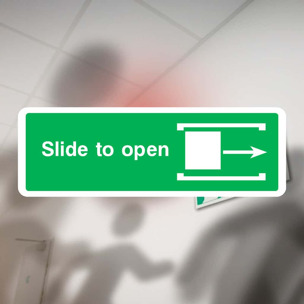 Slide To Open Right Sign - The Sign Shed