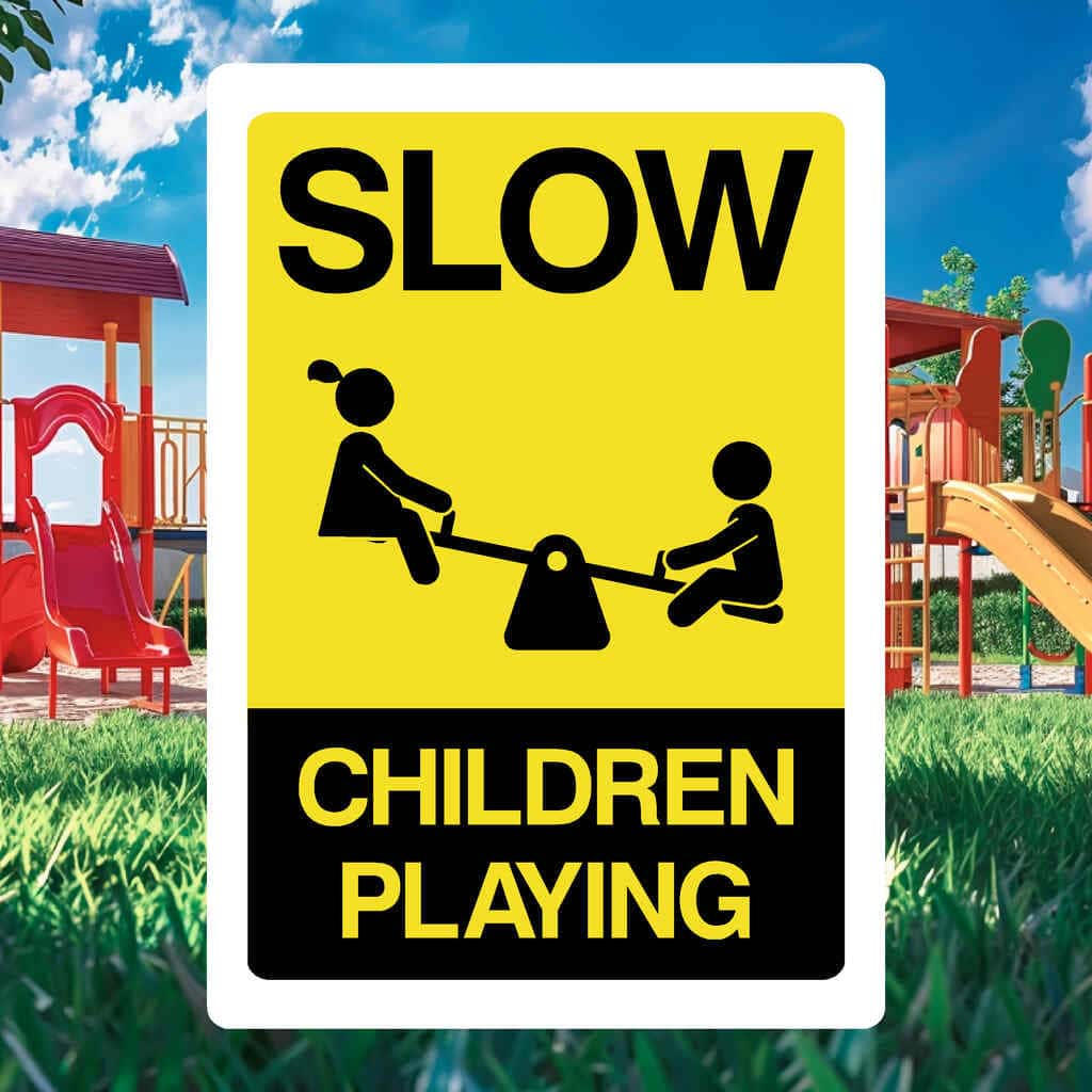 Slow Children Playing Sign - The Sign Shed