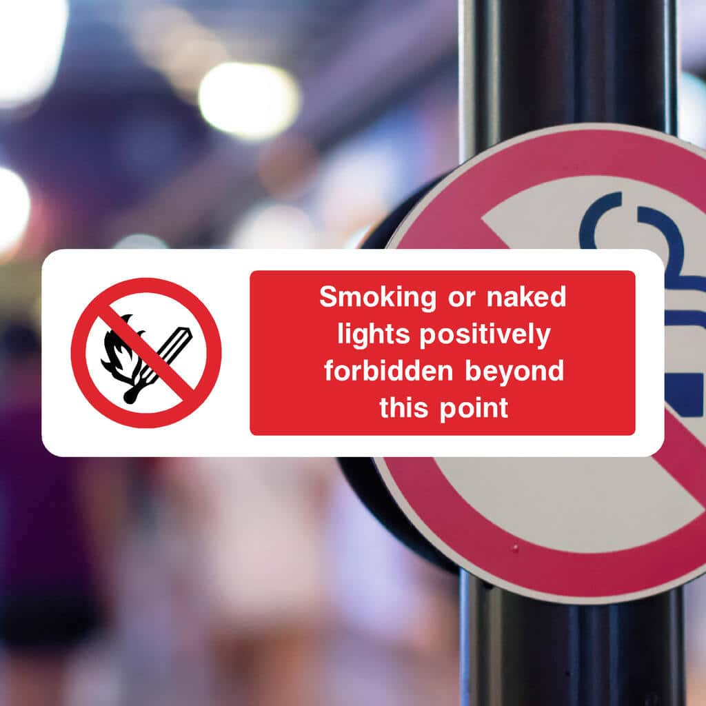 Smoking Or Naked Lights Forbidden Sign - The Sign Shed