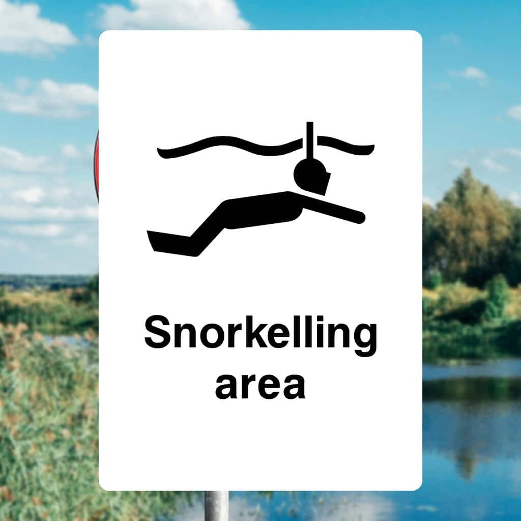 Snorkelling Area Sign - The Sign Shed