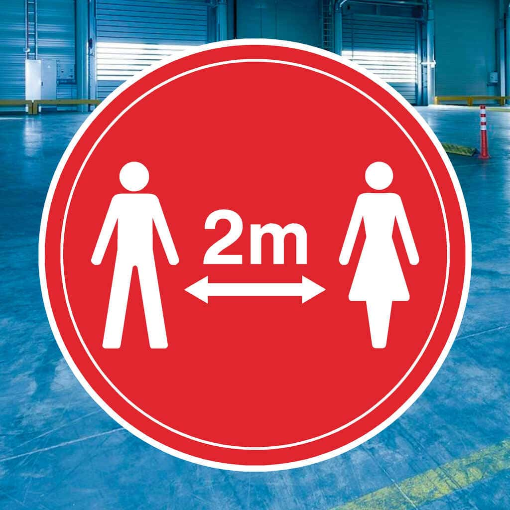 Social Distancing 2 Metres Floor Sticker - The Sign Shed