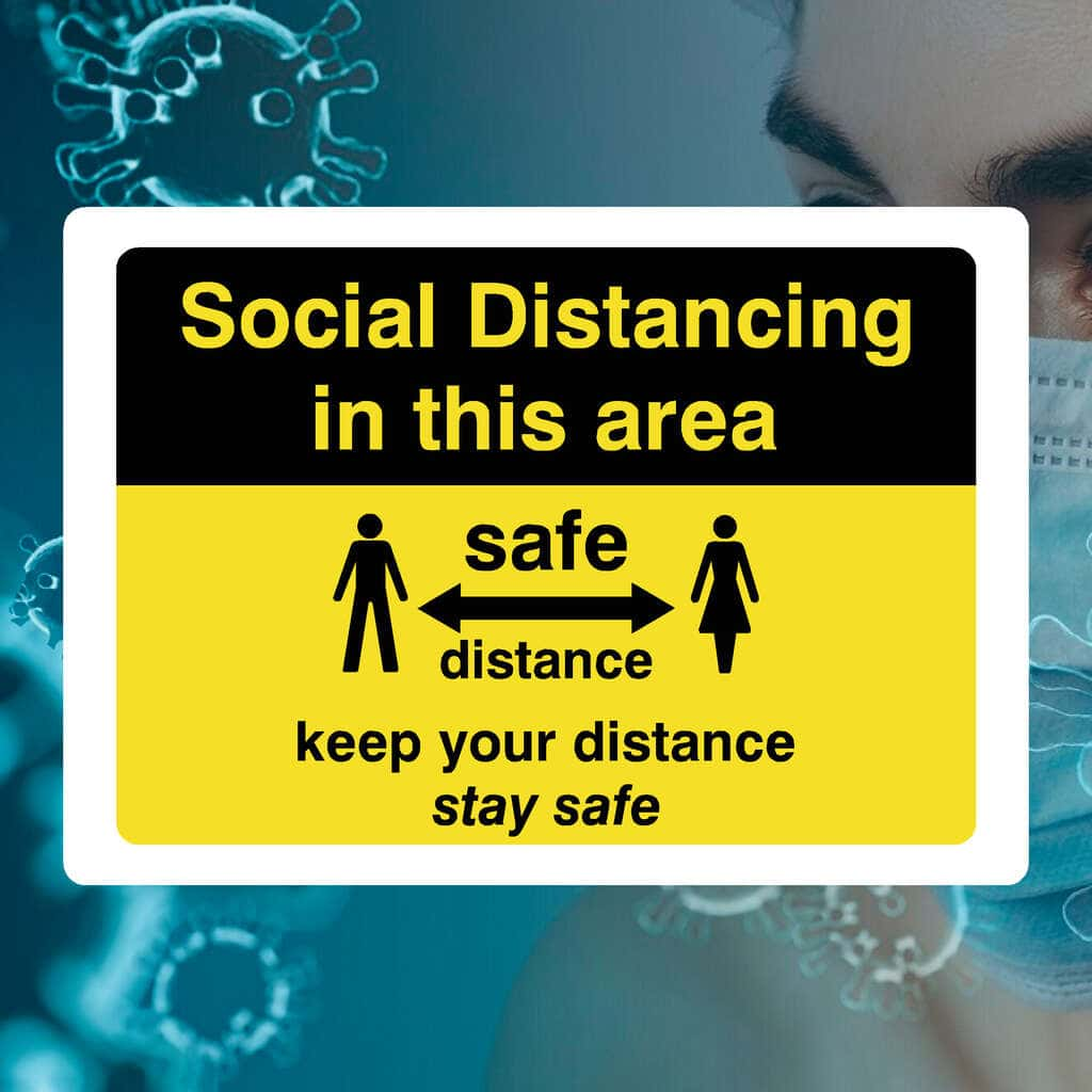 Social Distancing In Area Safe Distance Sign - The Sign Shed