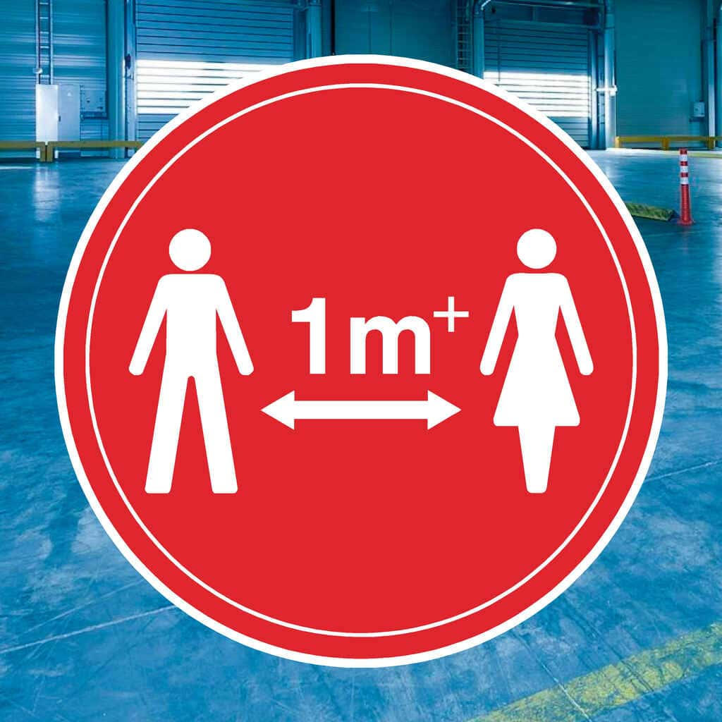 Social Distancing Vinyl Floor Sticker - 1 Metre Distance - Anti - Slip - The Sign Shed