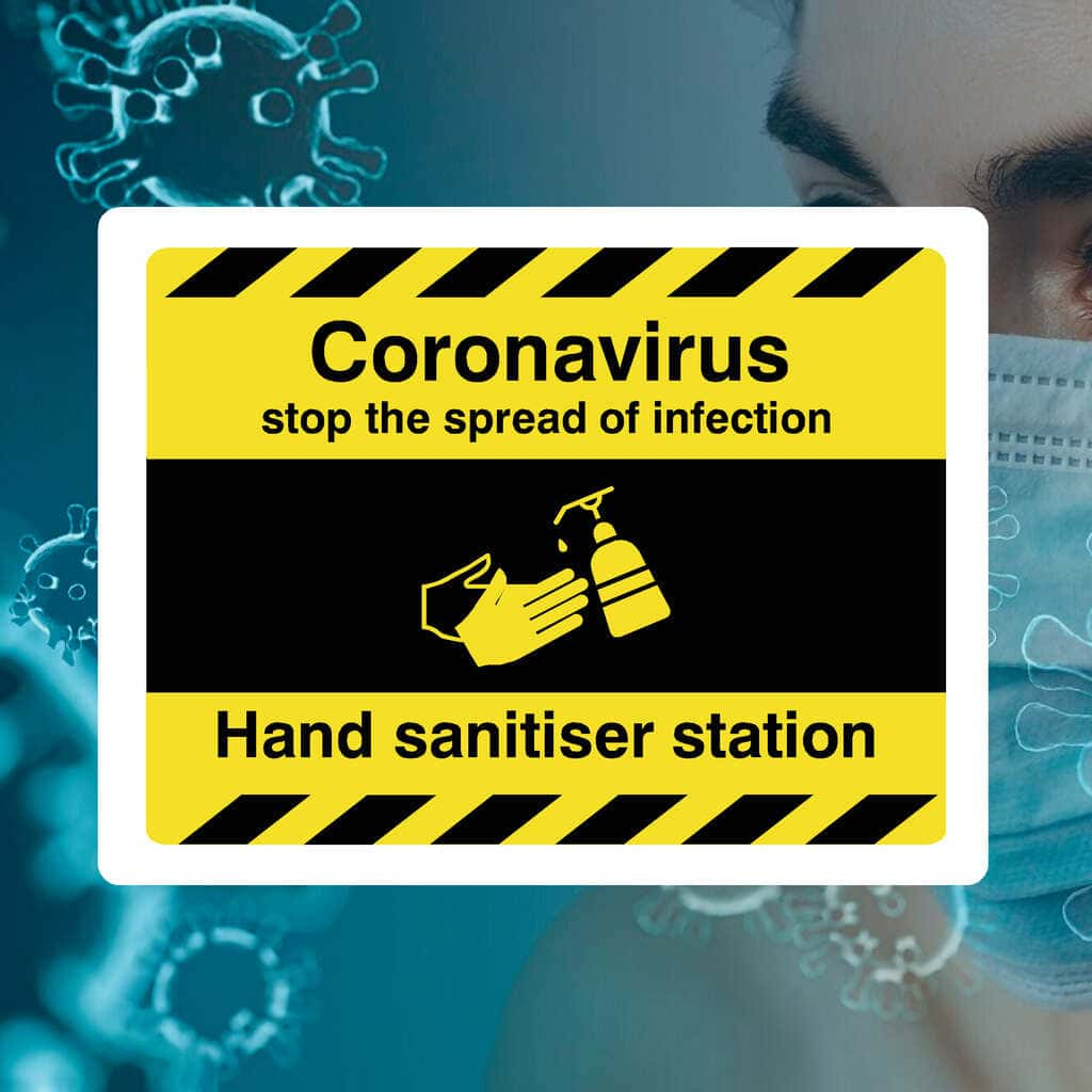 Stop Spread Of Infection Hand Sanitiser Sign - The Sign Shed