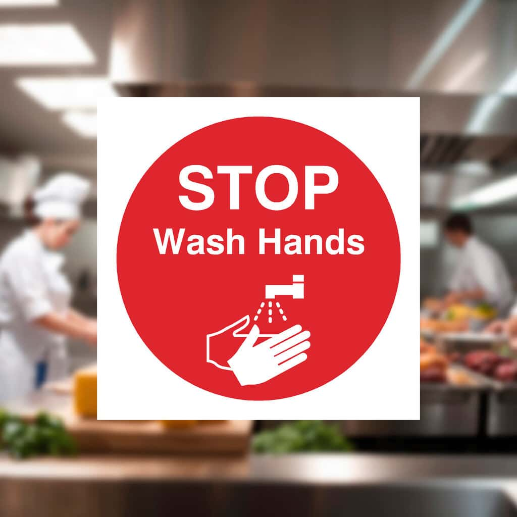 Stop Wash Hands Sign - The Sign Shed