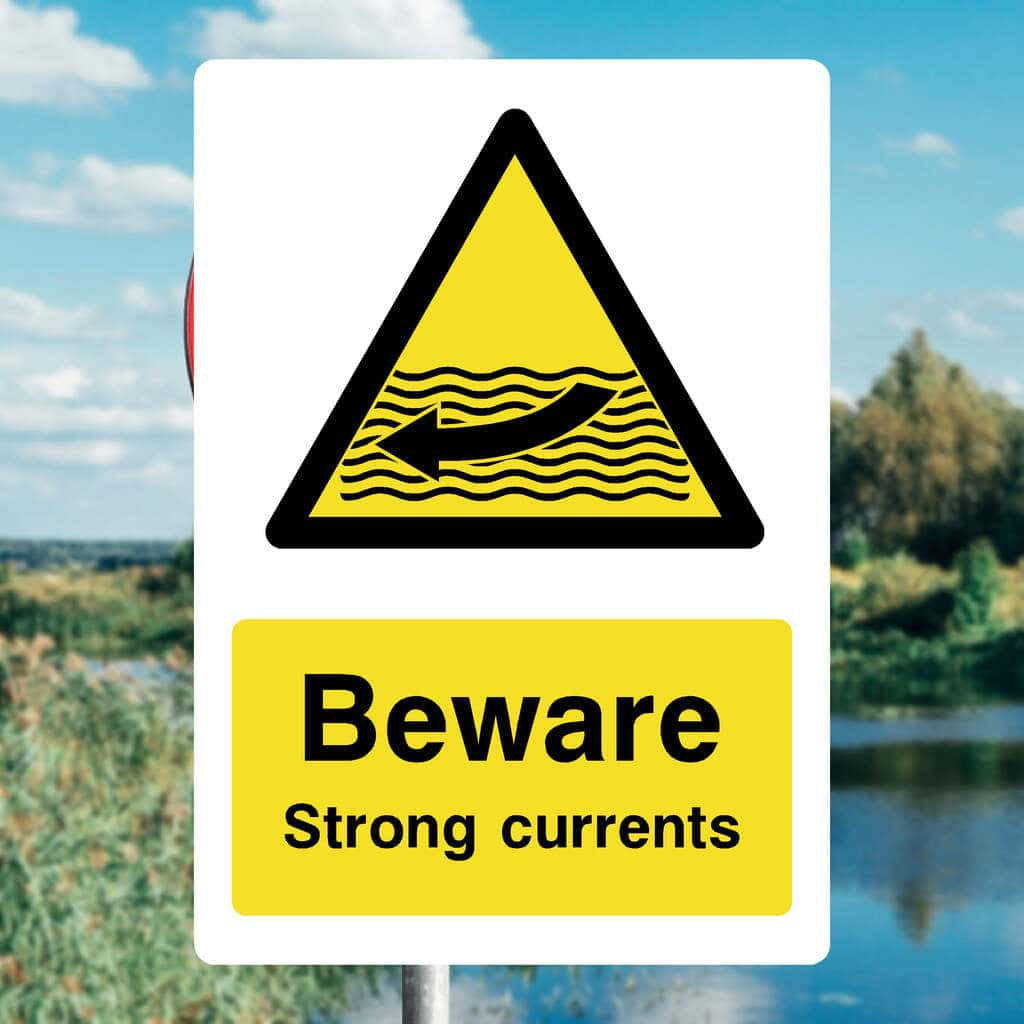 Strong Currents Warning Sign - The Sign Shed