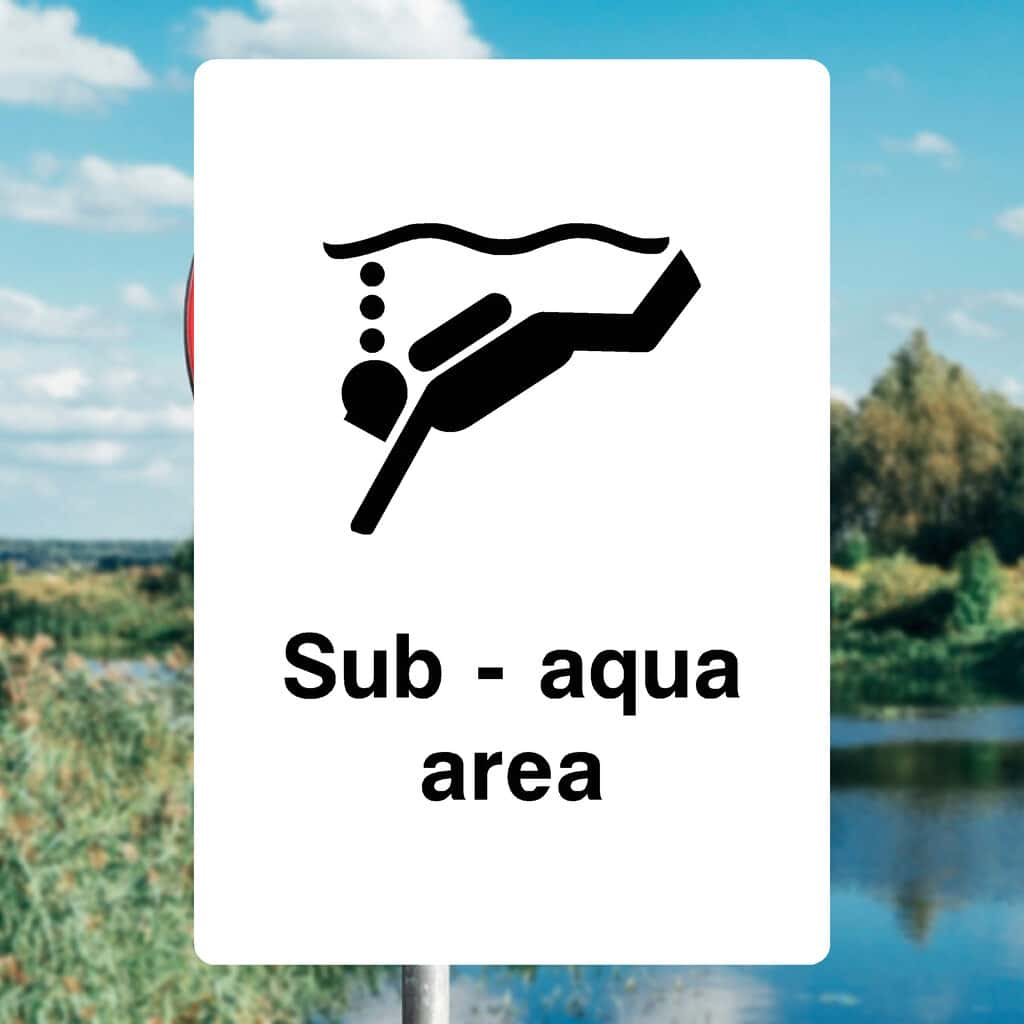 Sub - Aqua Area Sign - The Sign Shed