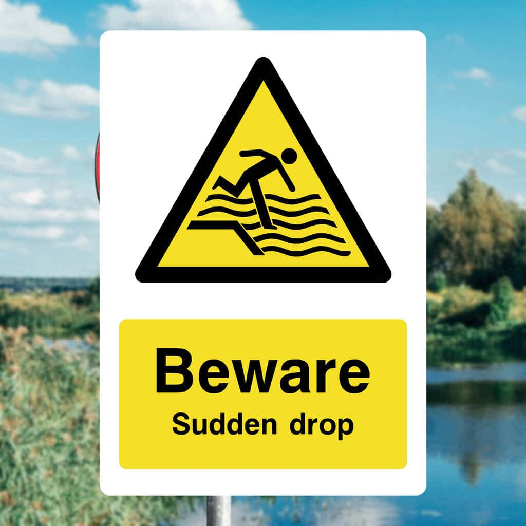 Sudden Drop Sign - The Sign Shed