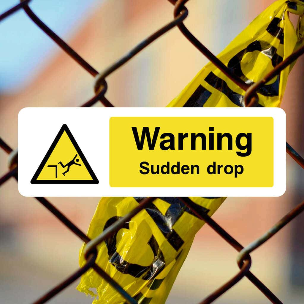 Sudden Drop Sign - The Sign Shed