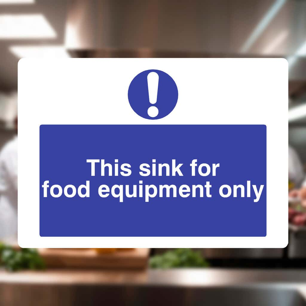 This Sink For Food Equipment Only Sign - The Sign Shed