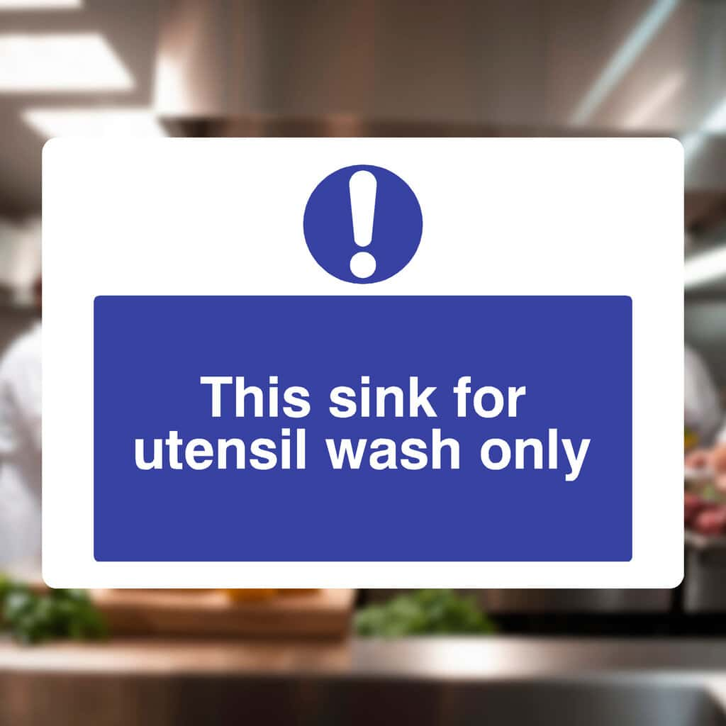 This Sink For Utensil Wash Only Sign - The Sign Shed