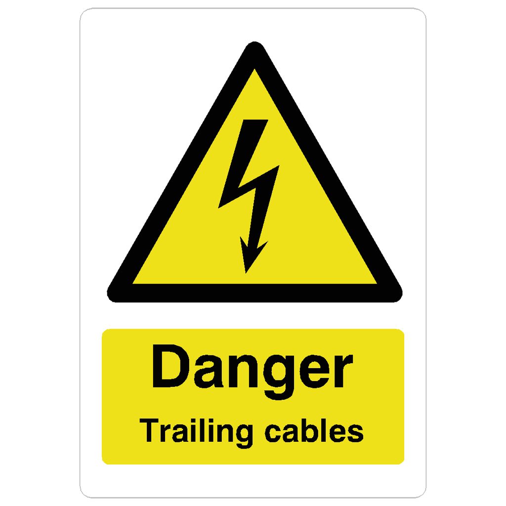 Trailing Cables Warning Sign - The Sign Shed