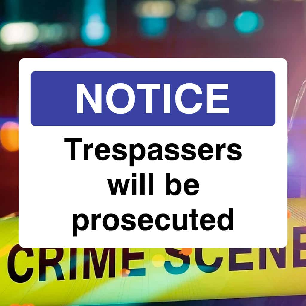 Trespassers Will Be Prosecuted Sign - The Sign Shed