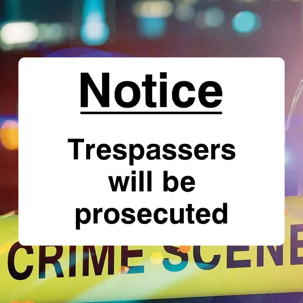 Trespassers Will Be Prosecuted Standard Sign - The Sign Shed