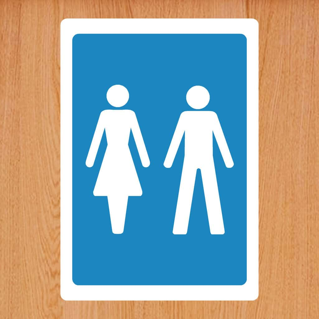 Unisex Toilet Sign - The Sign Shed