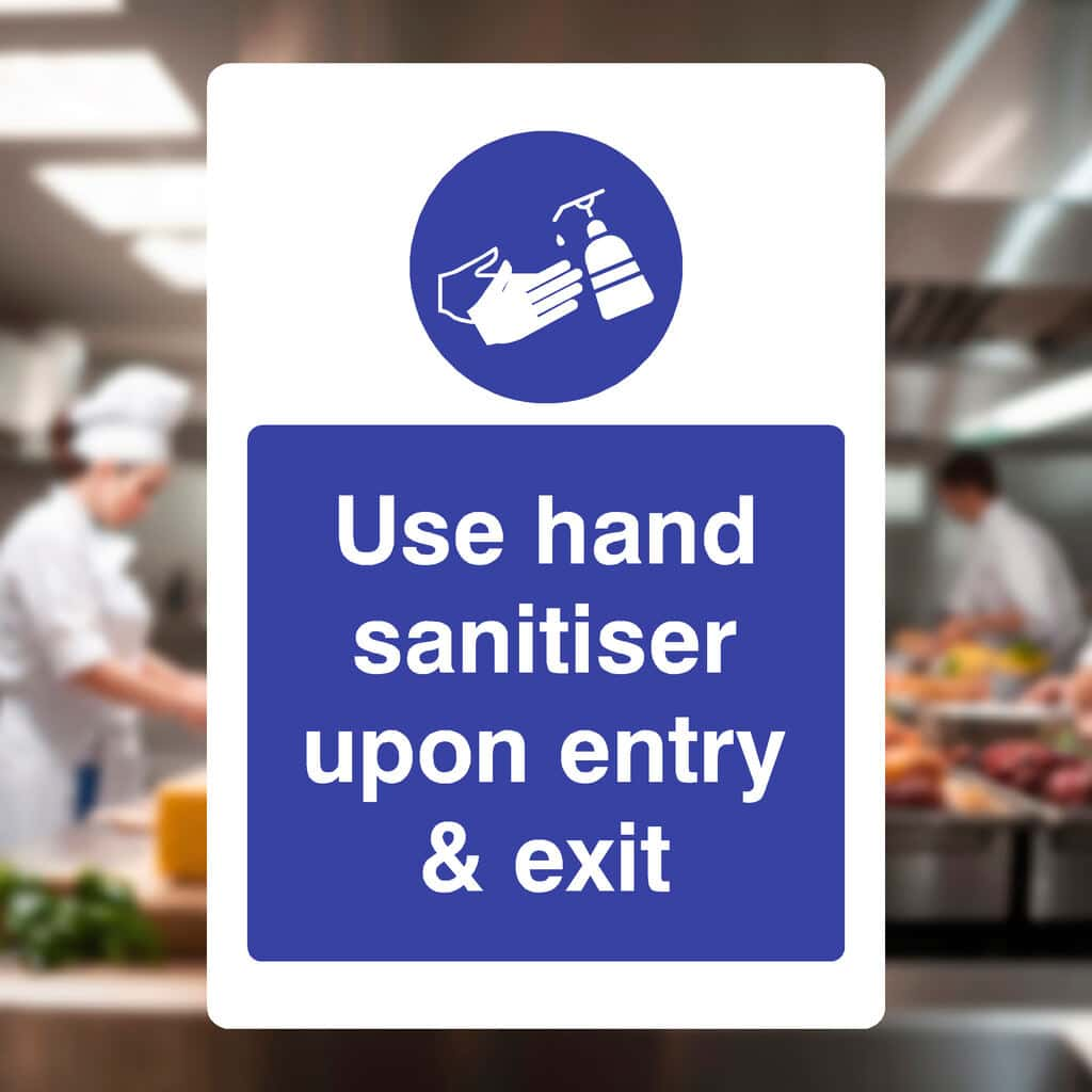 Use Hand Sanitiser Upon Entry And Exit Sign - The Sign Shed