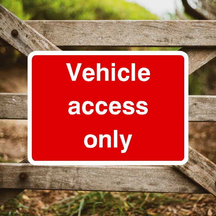 Vehicle Access Only Sign - The Sign Shed