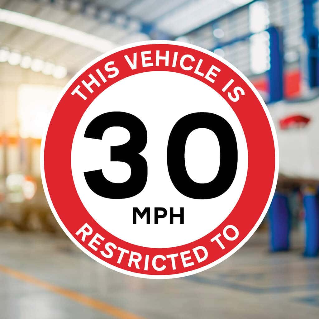 Vehicle Restricted Speed 30 MPH Sign - The Sign Shed