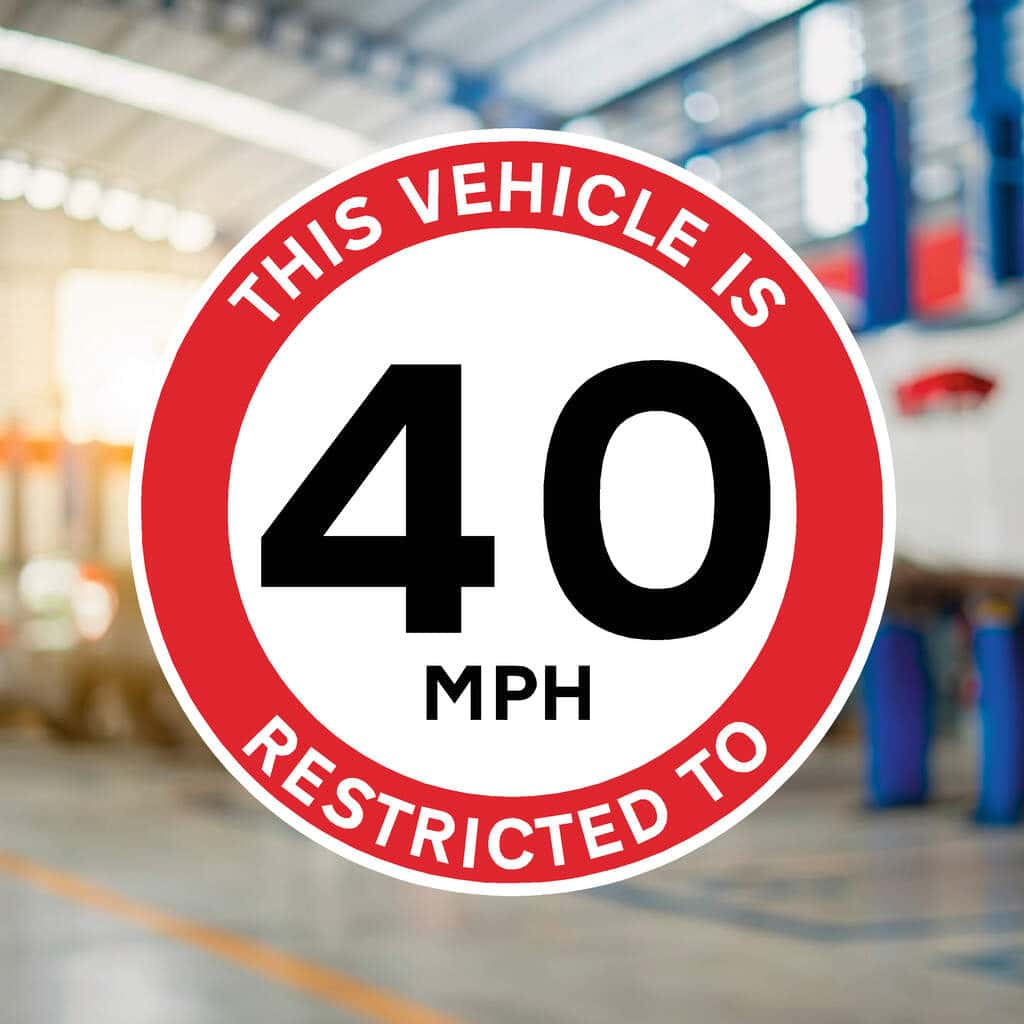 Vehicle Restricted Speed 40 MPH Sign - The Sign Shed