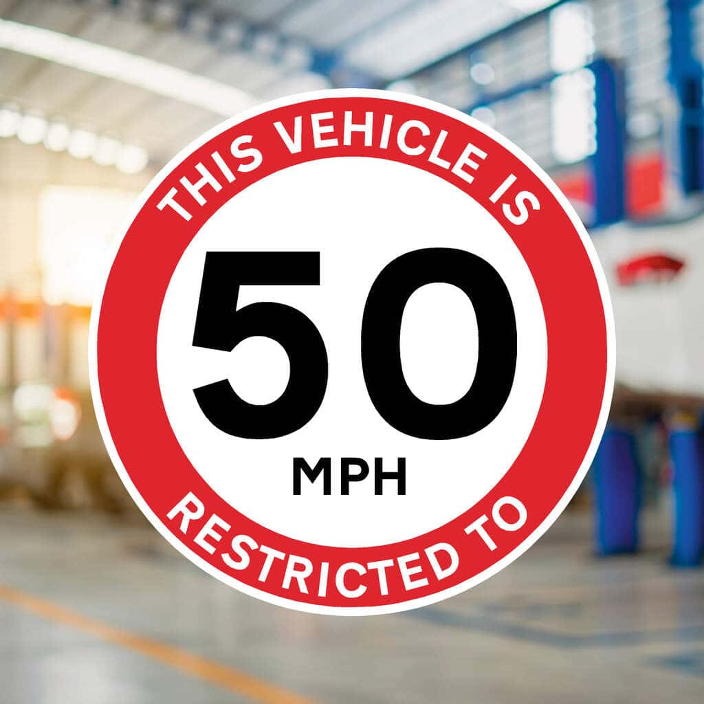 Vehicle Restricted Speed 50 MPH Sign - The Sign Shed