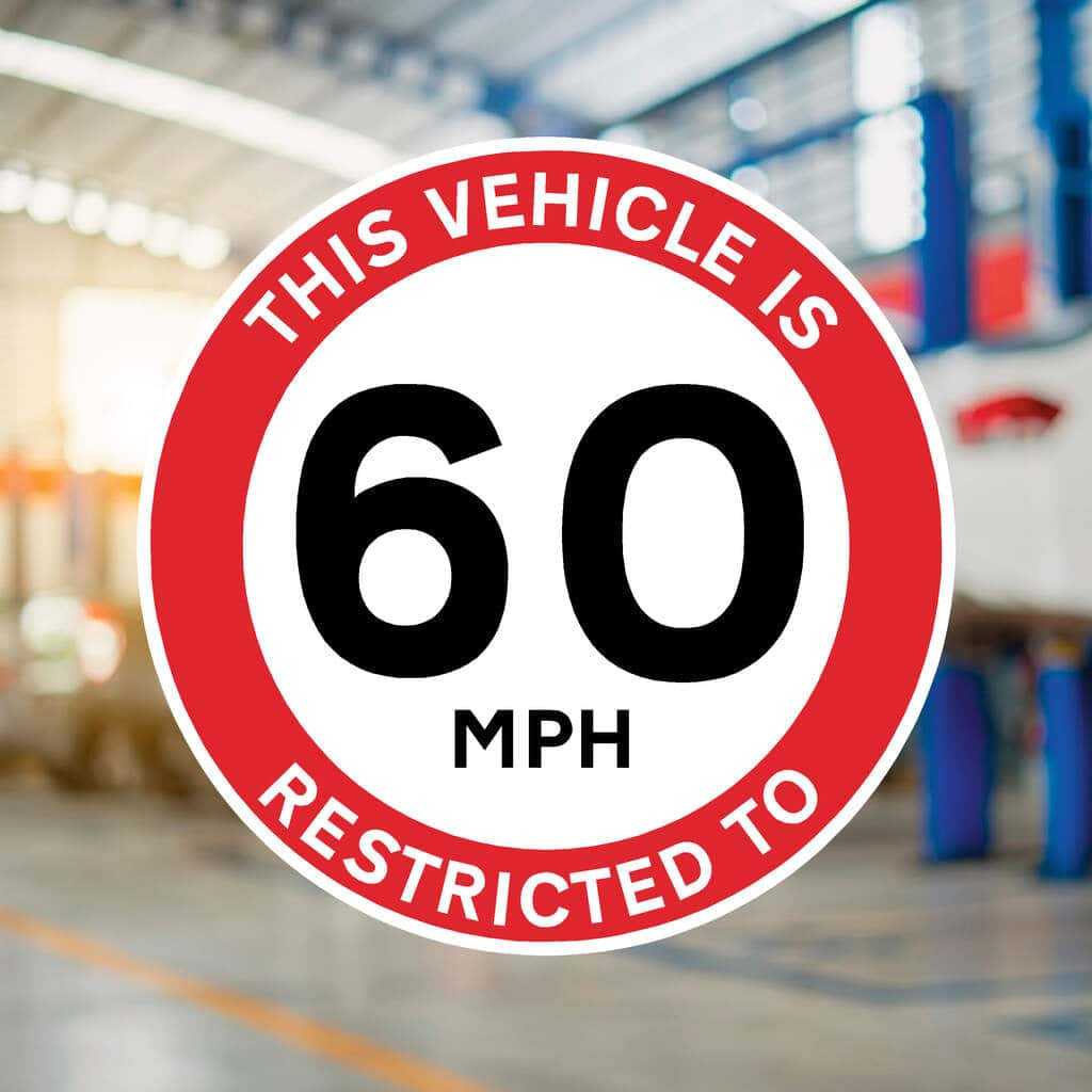 Vehicle Restricted Speed 60 MPH Sign - The Sign Shed