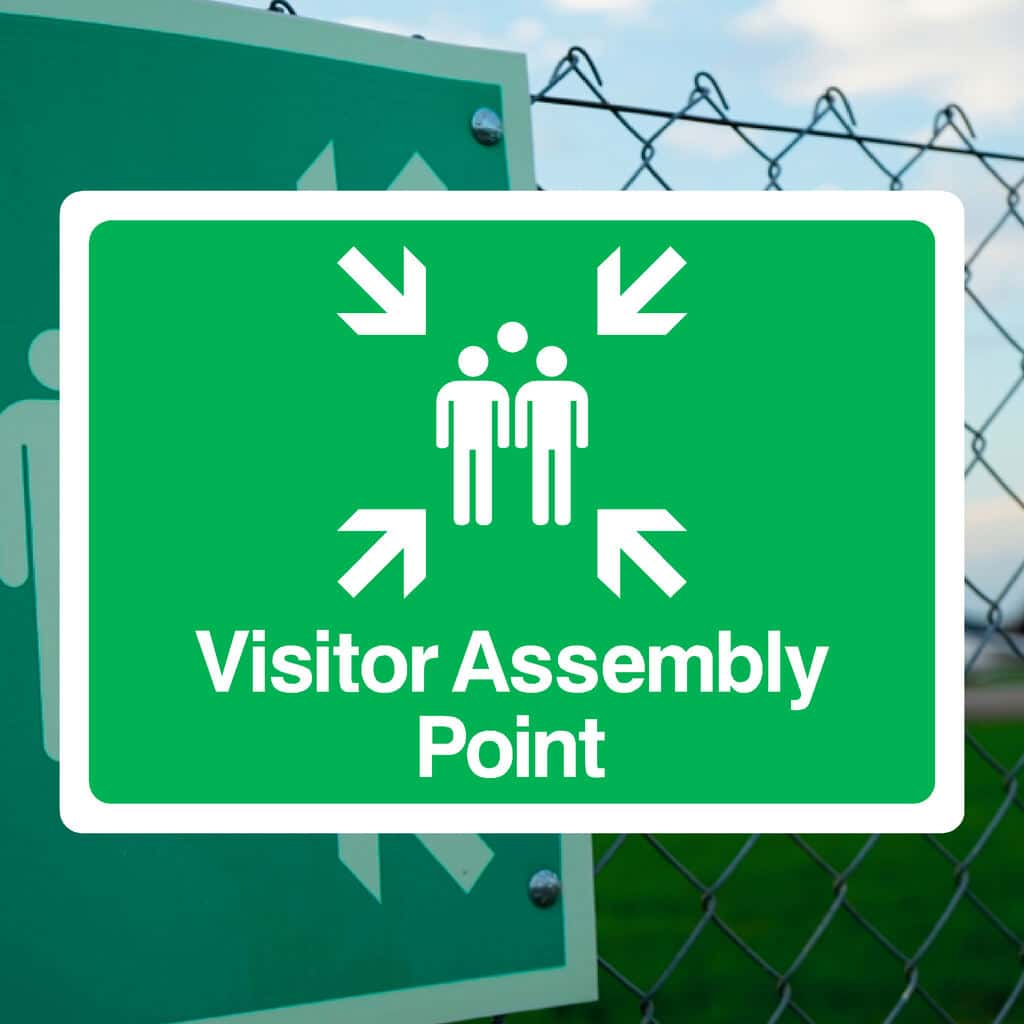 Visitor Assembly Point Sign - The Sign Shed