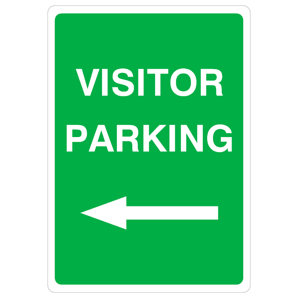 Visitor Parking Sign | Left Arrow - The Sign Shed