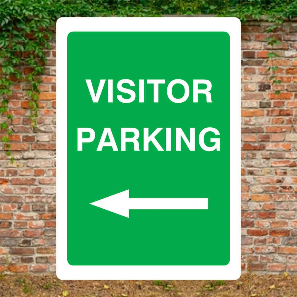 Visitor Parking Sign | Left Arrow - The Sign Shed