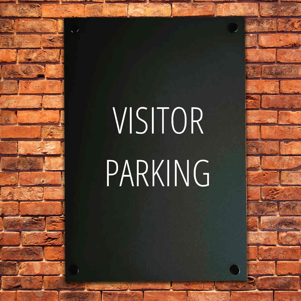 Visitor Parking Sign Midnight Black - The Sign Shed