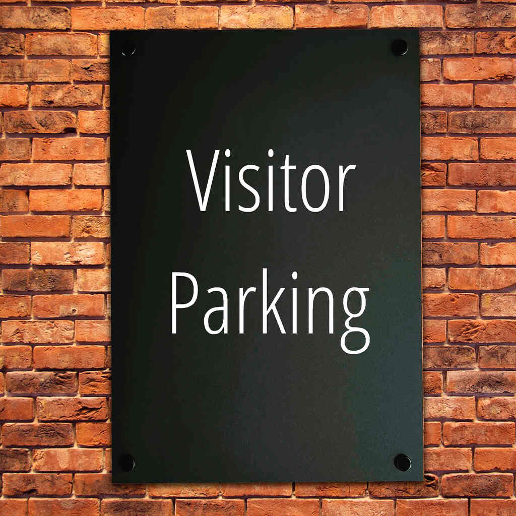 Visitor Parking Sign Midnight Black - The Sign Shed