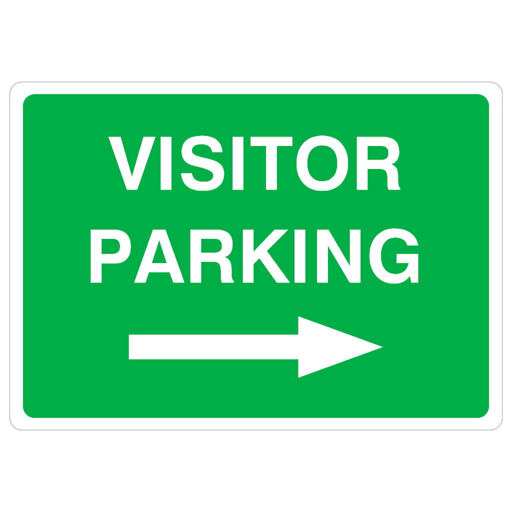 Visitor Parking Sign Right Arrow - The Sign Shed