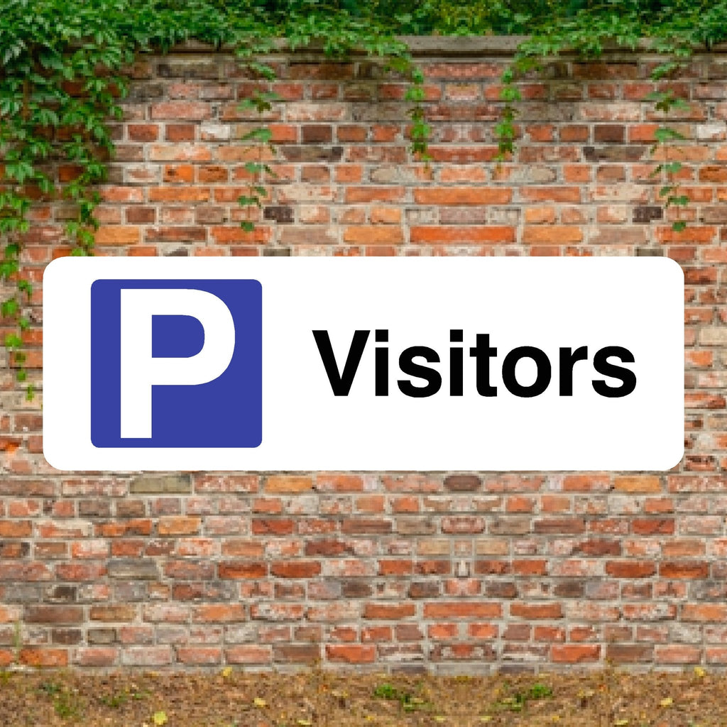 Visitors Parking P Landscape Sign - The Sign Shed