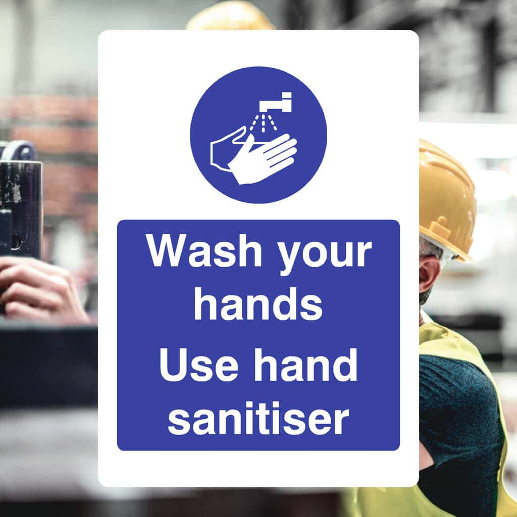 Wash Your Hands Hand Sanitiser Sign - The Sign Shed