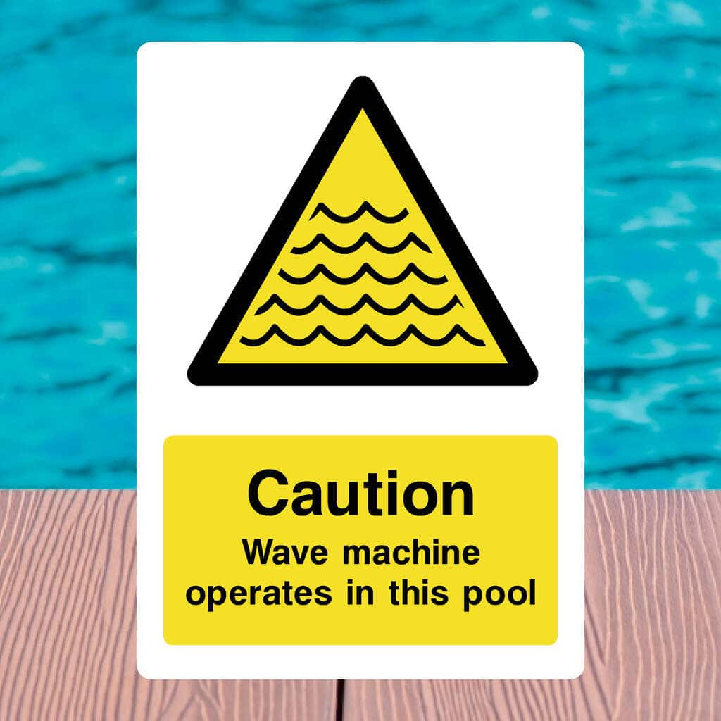 Wave Machine Operates In This Pool Sign - The Sign Shed