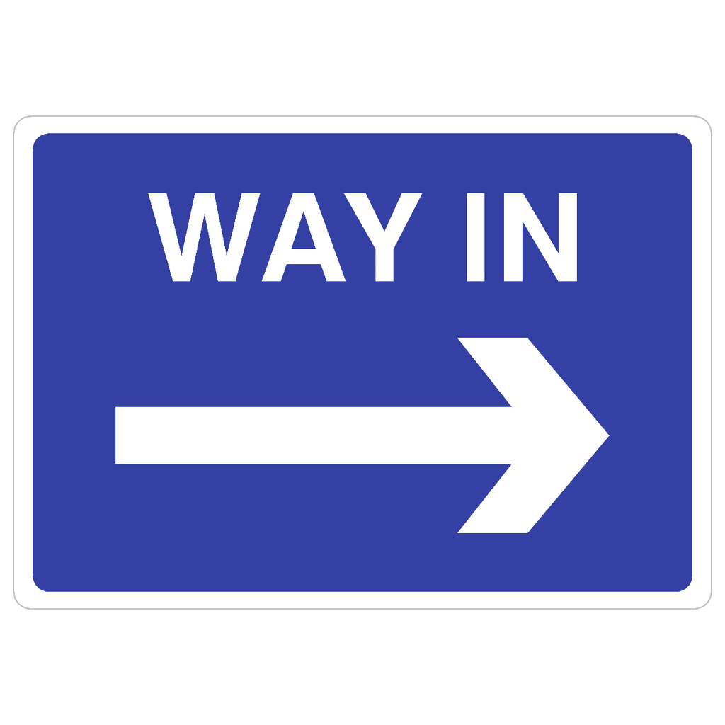 Way In Right Arrow Sign - The Sign Shed