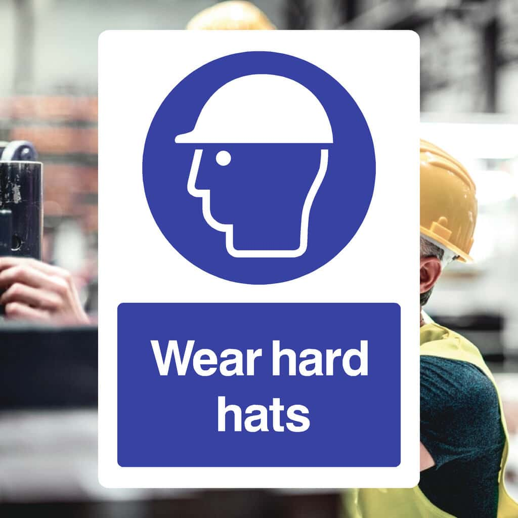 Wear Hard Hats Sign - The Sign Shed