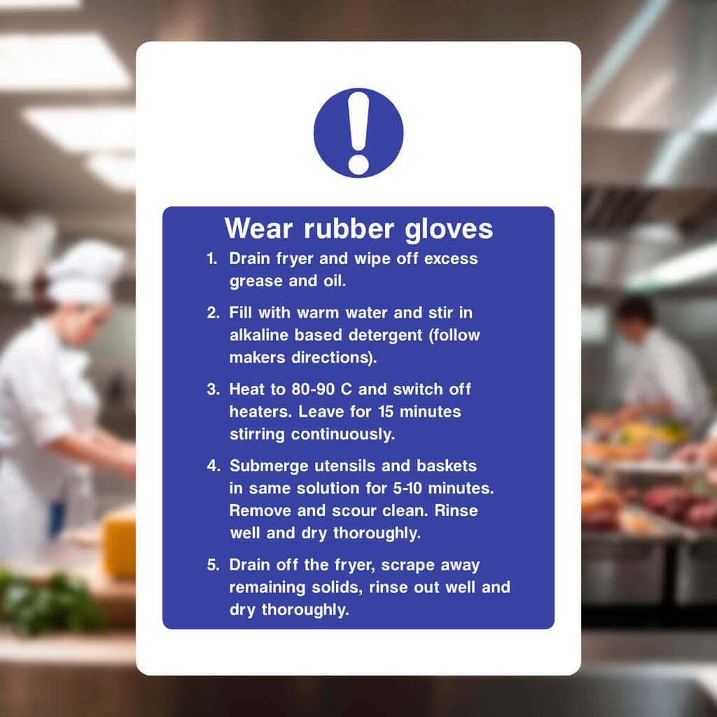 Wear Rubber Gloves Instructions Sign - The Sign Shed