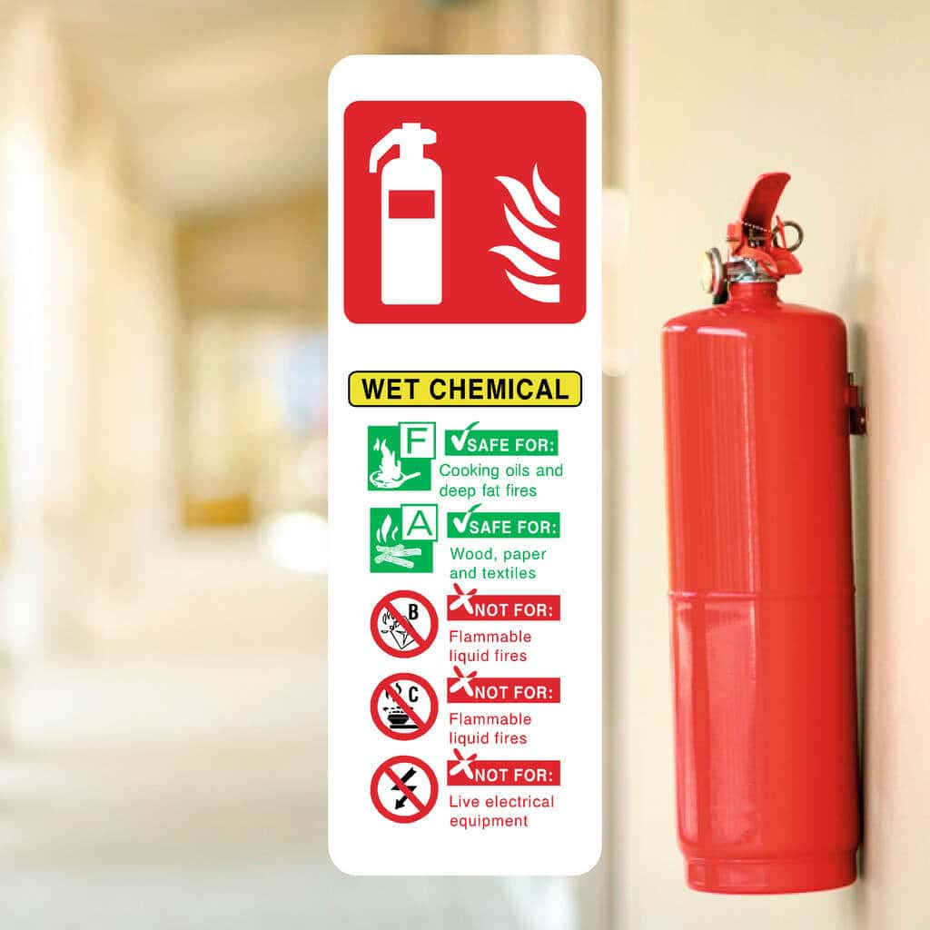 Wet Chemical Fire Extinguisher Sign - The Sign Shed